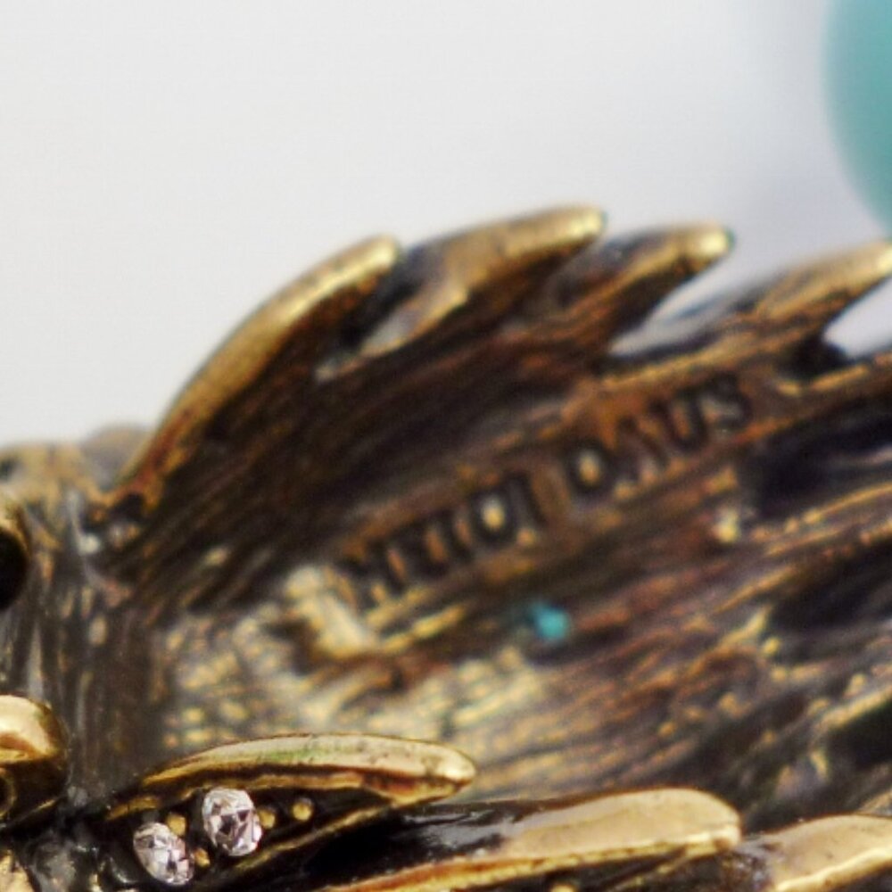 Heidi Daus Choker Necklace Turquoise Tone Beads Swarovski Crystal PERFECT 32307 - Picture 4 of 5